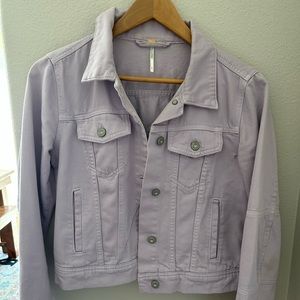 Free People Lilac Jean Jacket